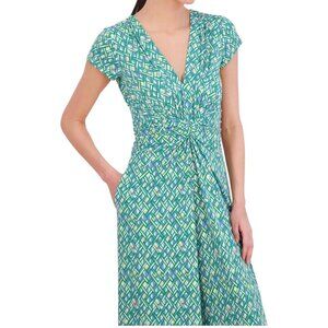 Colorful Wide Leg Jumpsuit Blue M Resort Preppy Summer Office Work Wear